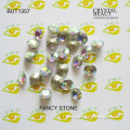 Fancy stone round point back crystal chaton bead